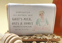 Load image into Gallery viewer, Goats Milk,  Oatmeal & Honey Soap Bar (Exfoliating + Unscented) Natural Soap Good for Skin