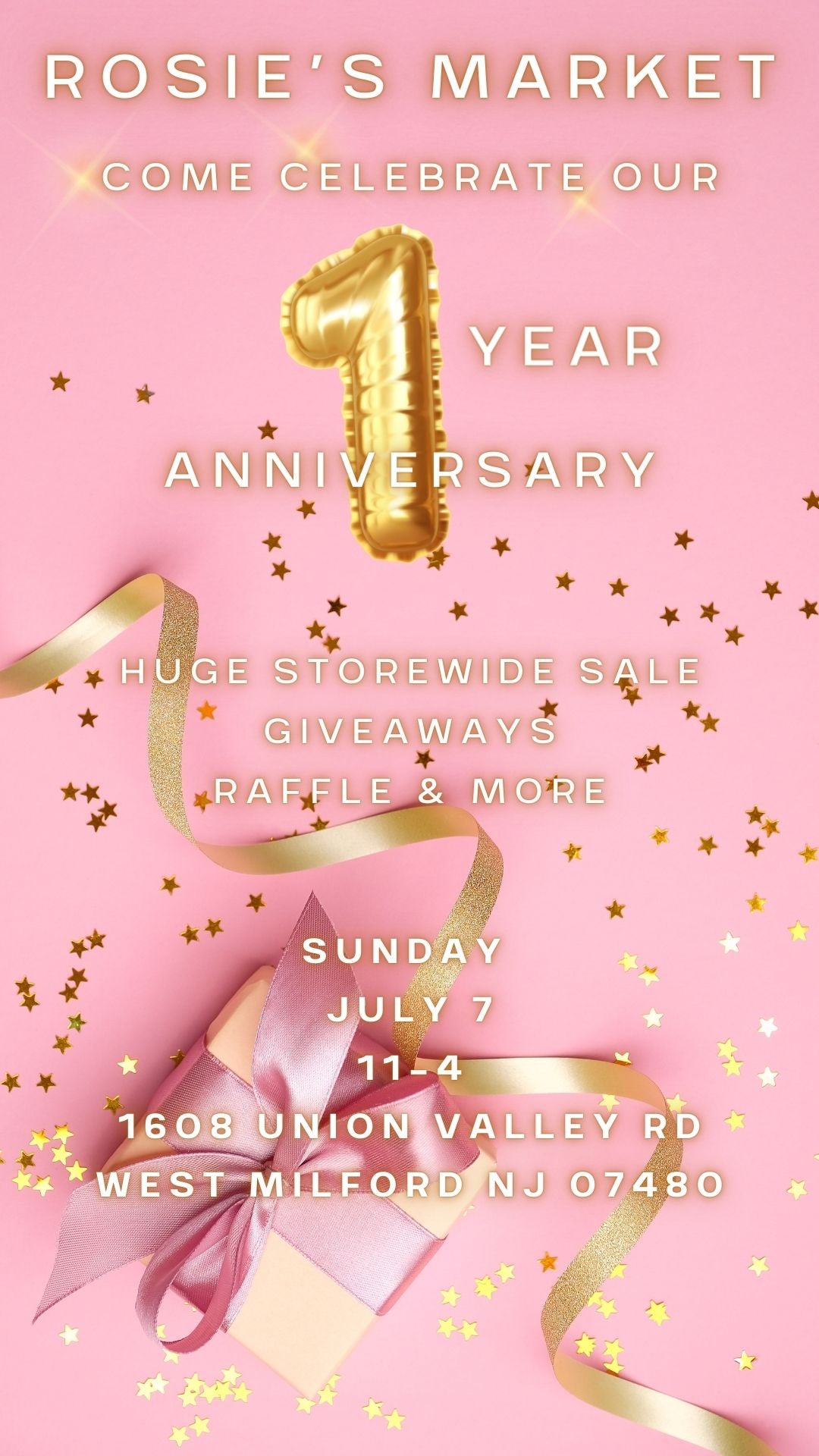 1 year anniversary sale rosie's market west milford nj