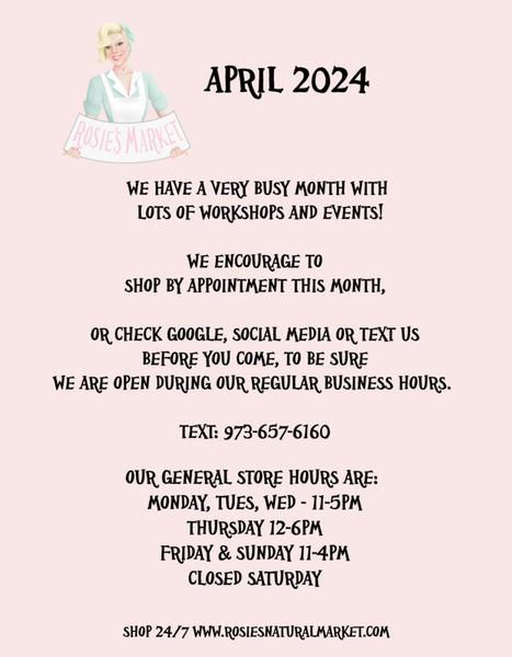 Store Hours: April 2024