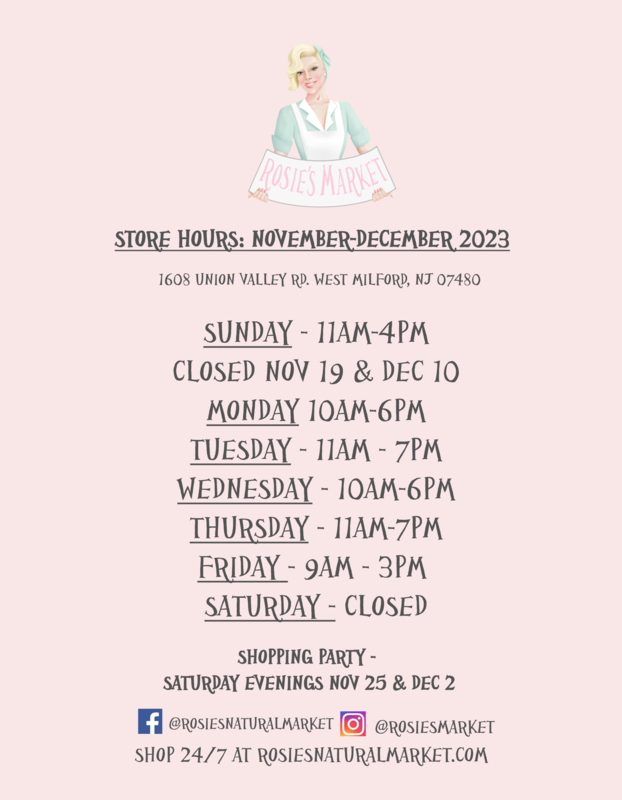 november & december store hours