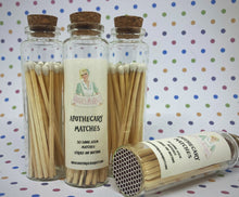 Load image into Gallery viewer, long stem apothecary matches in glass bottle jar