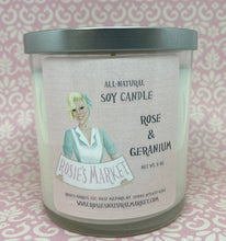 Load image into Gallery viewer, Rose Geranium Candle 8 oz.