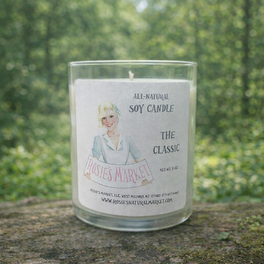 The classic candle made with soy wax and pure essential oils, all natural, no synthetic dye or fragrance 8oz hand poured , mixes all our scents together