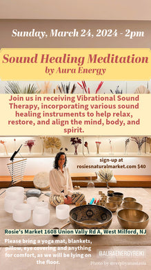 Sound Healing Meditation by Aura Energy - March 24th at 2pm