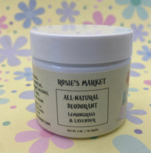 Load image into Gallery viewer, Lemongrass &amp; Lavender All Natural Deodorant