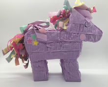 Load image into Gallery viewer, Unicorn pinata filled with crystals and metaphysical