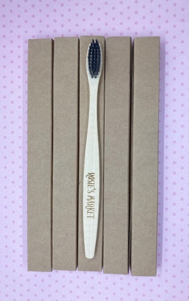 Pack of 5 - 100% Biodegradable Bamboo Toothbrush - Rosie's Market