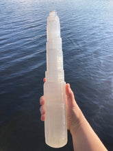 Load image into Gallery viewer, Selenite Tower (13&quot; tall)