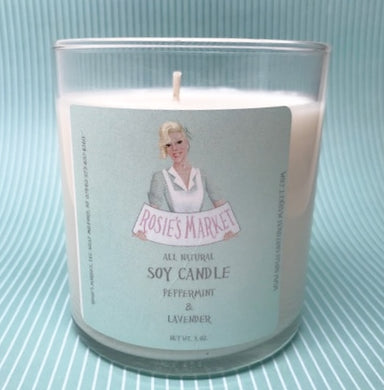 Peppermint Lavender Candle 8 oz. - Rosie's Market