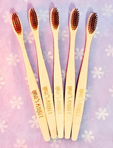 Pack of 5 - 100% Biodegradable Bamboo Toothbrush - Rosie's Market