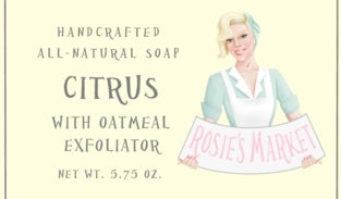 Citrus Oatmeal Soap Bar (Exfoliating). - Rosie's Market This artisan handmade soap is natural, sustainable, vegan and fragrance-free, made with mostly organic ingredients. 