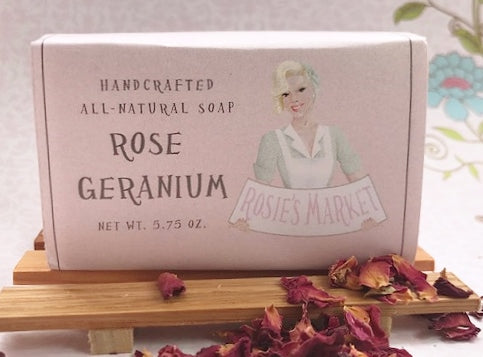 Rose Geranium Soap Bar - Rosie's Market -– Natural Handmade Floral Soap with Essential Oils | 