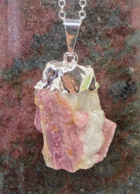 Load image into Gallery viewer, Pink Tourmaline Crystal Pendant Necklace Raw